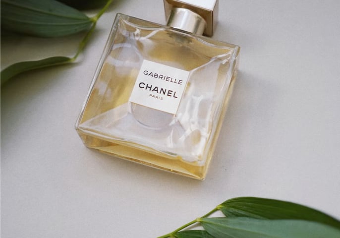 A bottle of Gabrielle Perfume